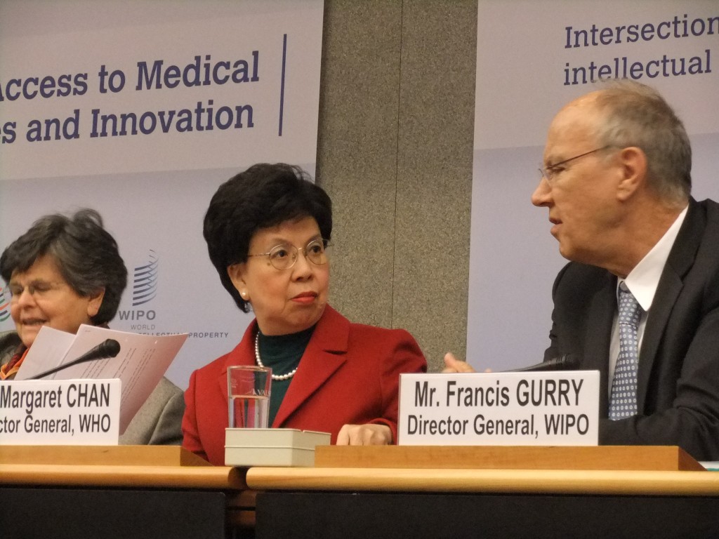WHO Director General Margaret Chan and WIPO Director General Francis Gurry.