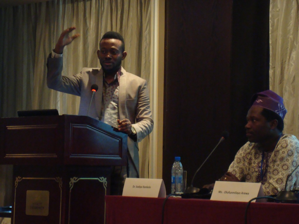 Nigerian musician J. Martins and talent manager Tony Anifite discuss piracy in music industry (Photo Credit: IP-Watch)