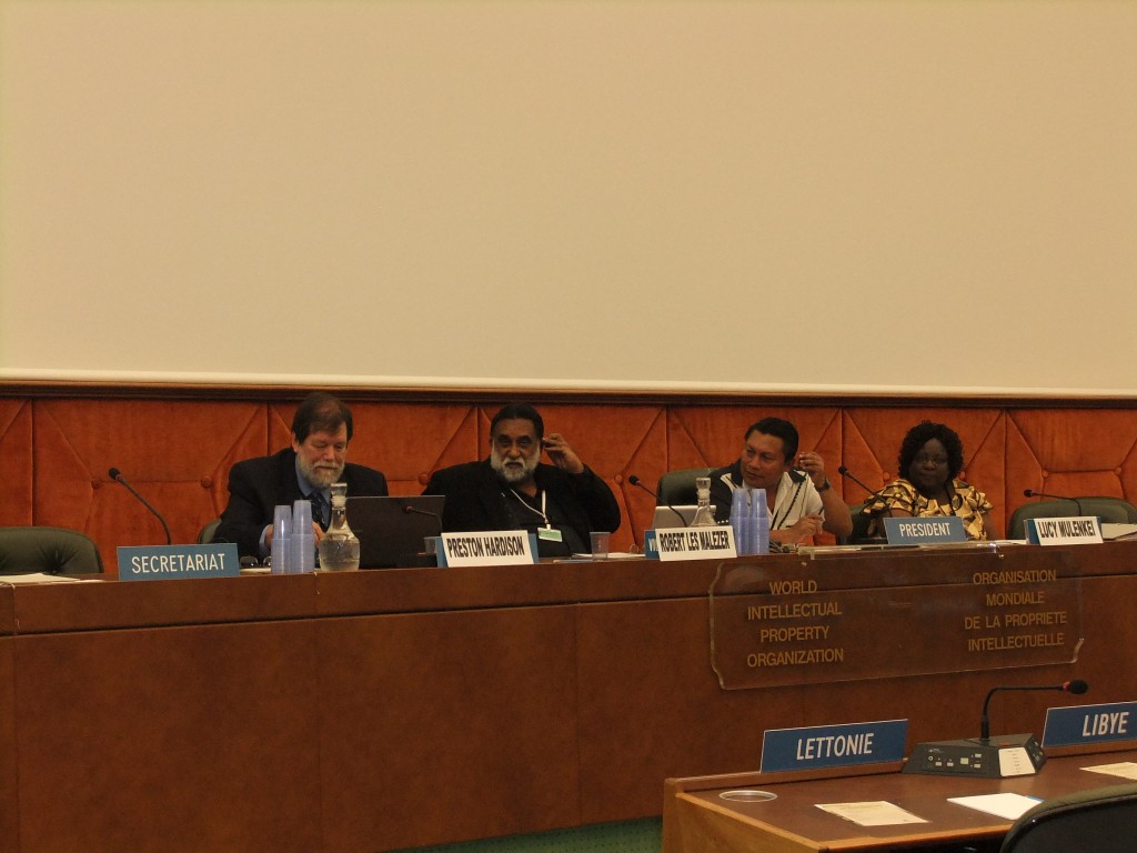 Indigenous panel insists on rights of self-determination for indigenous peoples. (Photo Credit: Catherine Saez, IP-Watch)