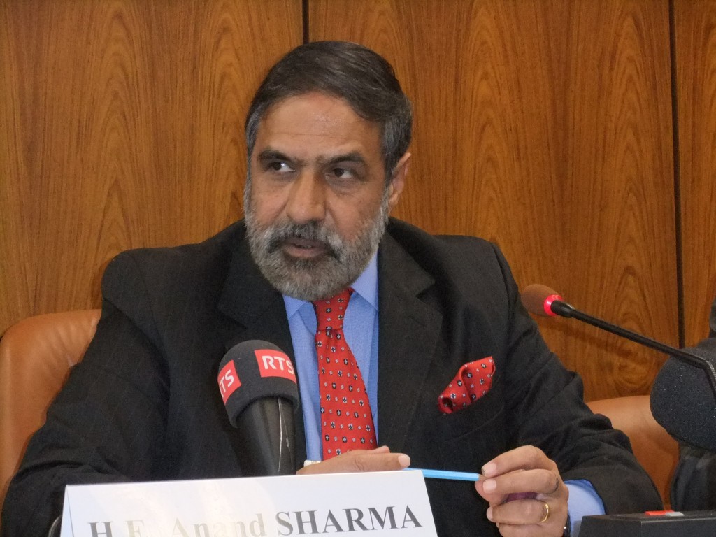 Sharma: "We have aligned ourselves completely ever since the multilateral treaties were agreed to and signed by India." (Photo Credit: Catherine Saez, IP-Watch)