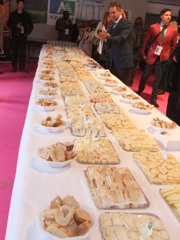 OriGIn members were invited to taste an array of French GI and AO cheeses. (Photo Credit: Catherine Saez, IP-Watch)
