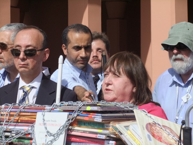 World Blind Union President Maryanne Diamond (Photo Credit: Catherine Saez, IP-Watch)