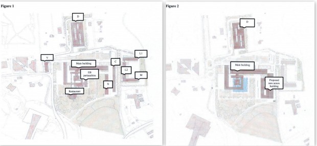 WIPO existing buildings (figure 1) and proposed ones (figure 2)