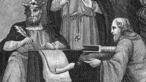 the Magna Carta being signed