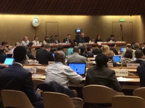 WHA68 committee action Photo credit: Eimear Murphy