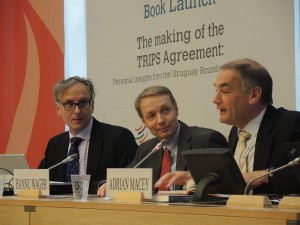 Antony Taubman, director of the WTO Intellectual Property Division, Hannu Wager, counsellor, WTO Intellectual Property Division, and Adrian Macey, senior associate, Victoria University of Wellington