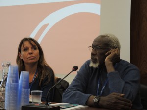 Marie-Anne Ferry-Fall - director general of ADAGP, and Ousmane Sow