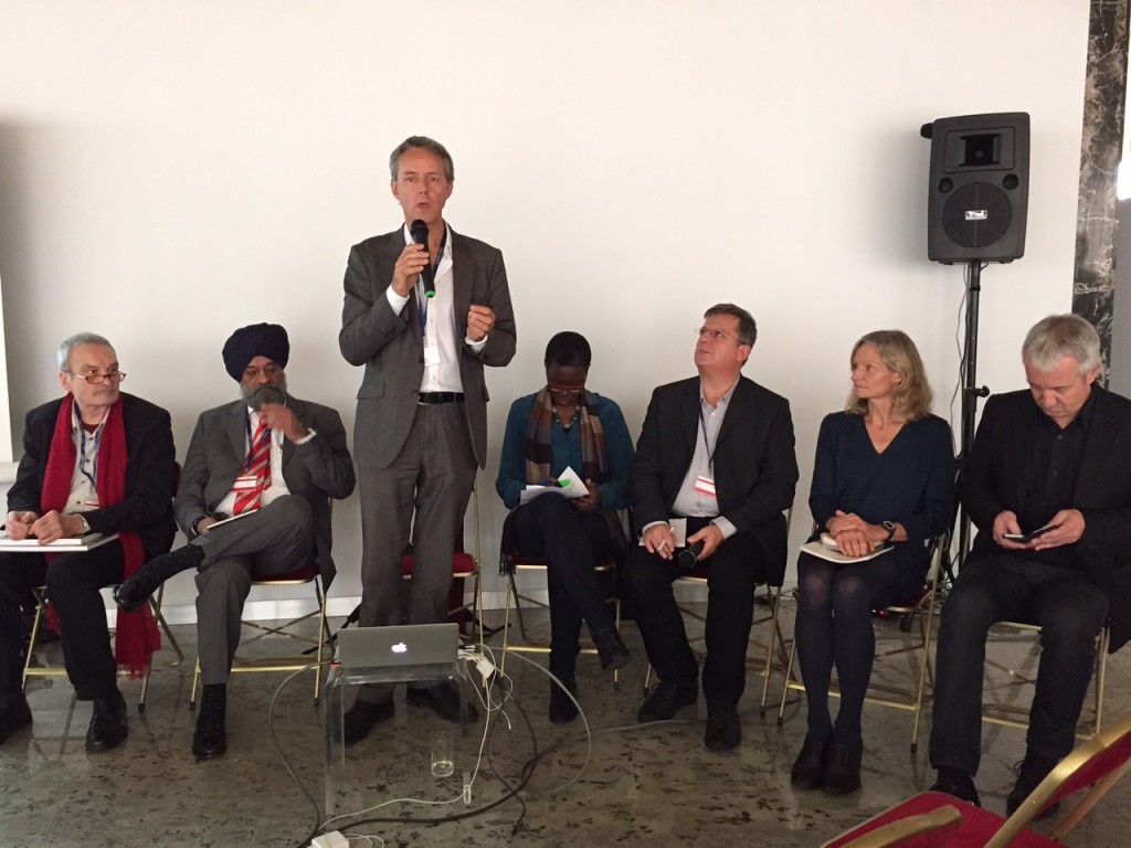 FIAPF's Bertrand Mouillier moderates the panel