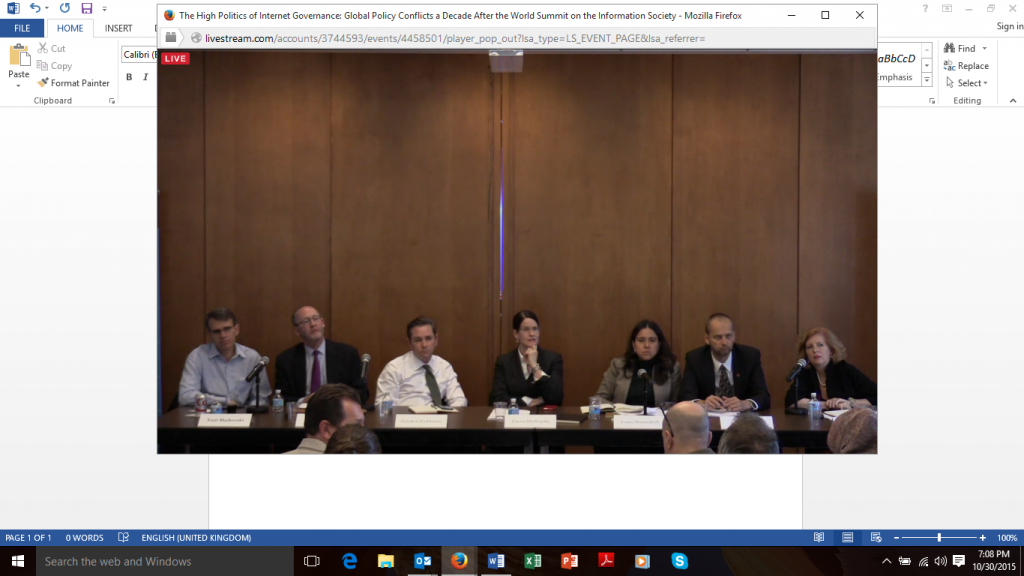 Internet gov panel at columbia