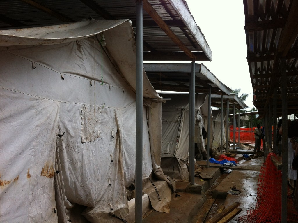 New Ebola isolation center being constructed in Free Town, Sierra Leone.