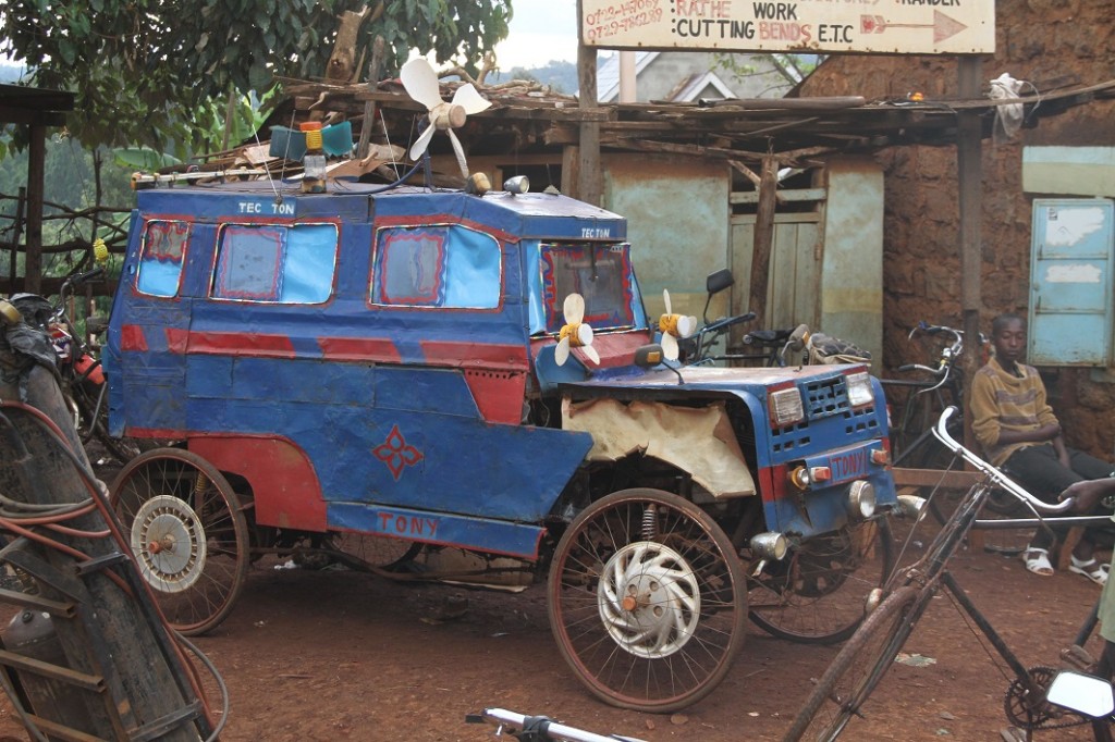 Local construction of bicycle-car considered an innovation in central Kenya.