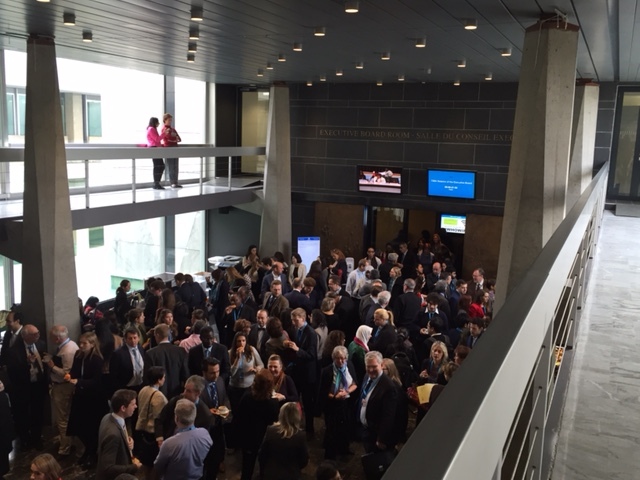 WHO governments and non-state actors mingle during break at last week's Board meeting