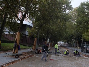 Internet governance - a work in progress just like the street in front of the headquarters of the Council of Europe in Strasbourg, during a conference on freedom of expression