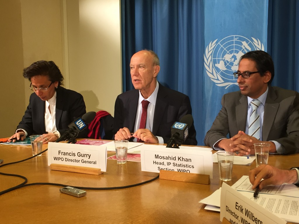 WIPO Director General Francis Gurry presents latest statistics at UN Press Room