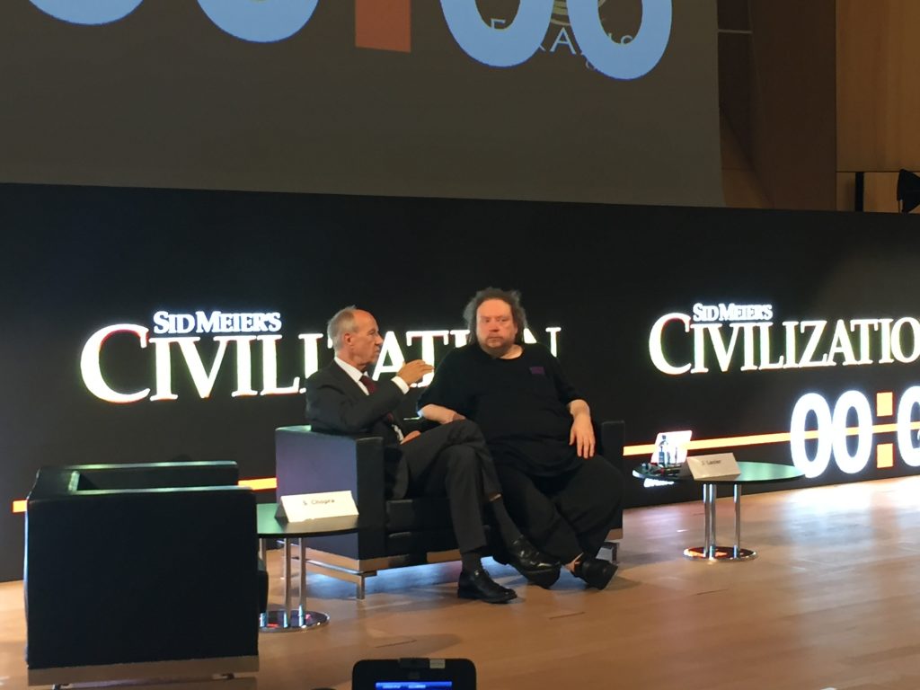 WIPO Director General Francis Gurry and Jaron Lanier, computer scientist, author, and composer, key note speaker of the conference 