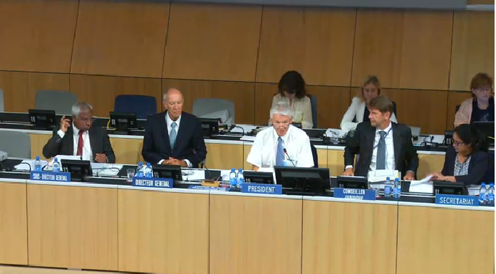 WIPO Director General Francis Gurry (left) and PBC Chair Jans Karklins at opening today