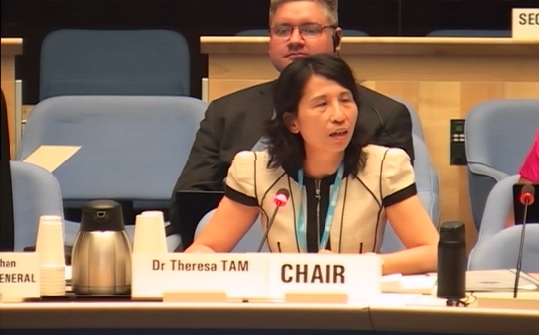 Theresa Tam, deputy chief public health officer of the Public Health Agency of Canada, chairing the PIP Review Group yesterday